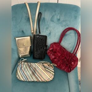 Elegant Women's Bag Collection - Black, Red, Gold, Multicolor